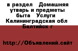  в раздел : Домашняя утварь и предметы быта » Услуги . Калининградская обл.,Балтийск г.